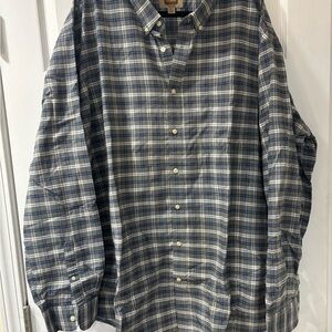 The Foundry Supply Co Blue and White Casual Button Down Shirt